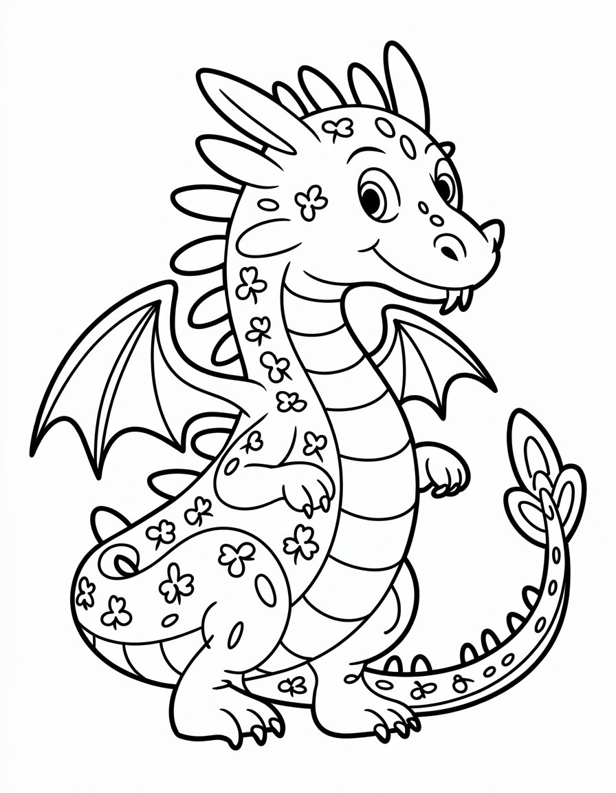 Dragon with Shamrock Scales